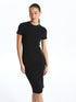 LC Waikiki Crew Neck Regular Short Sleeve Women's Dress